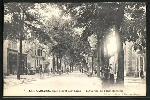 AK Moret-sur-Loing, L'Avenue de Fontainebleau