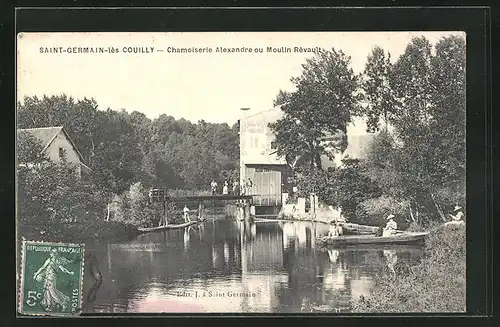 AK Saint-Germain-lés-Couilly, Chamoiserie Alexandre ou Moulin Révault
