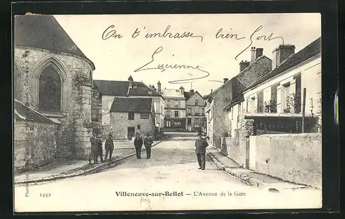 AK Villeneuve-sur-Bellot, L`Avenue de la Gare