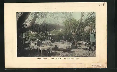 Passepartout-AK Marlotte, Hôtel Mallet et de la Renaissance