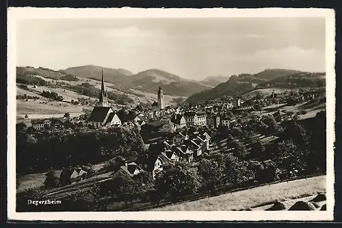 AK Degersheim, Ortsansicht mit Kirche