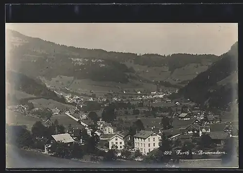 AK Furth, Ortsansicht mit Brunnadern
