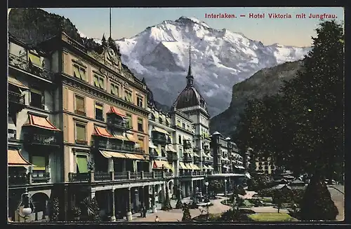 AK Interlaken, Hotel Viktoria mit Jungfrau