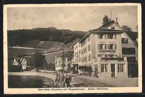 AK Baden, Bad-Hotel Hirschen mit Dependancen