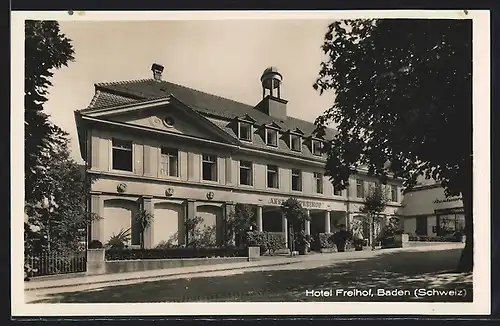 AK Baden, Blick auf das Hotel Freihof