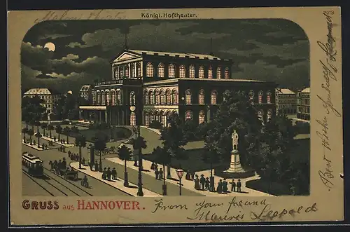 Mondschein-Lithographie Hannover, Königl. Hoftheater