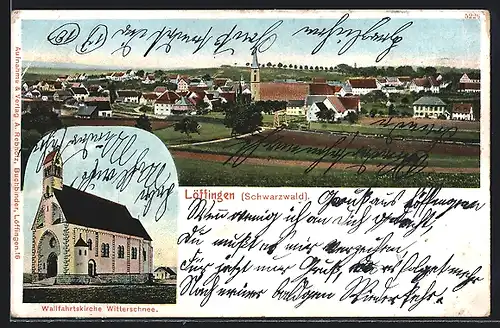 AK Löffingen, Wallfahrtskirche Witterschnee, Ortsansicht