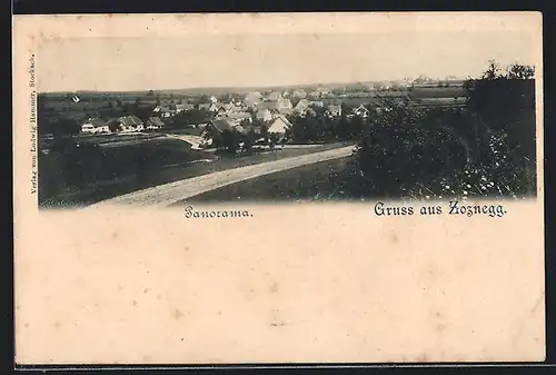 AK Zoznegg, Panoramablick auf den Ort