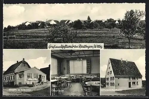 AK Upflamör /Wttbg., Gasthaus zur Albrose, Landesschulheim