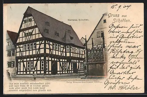 AK Schotten, Blick auf das Rathaus