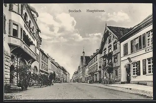 AK Stockach, Häuserpartie in der Hauptstrasse