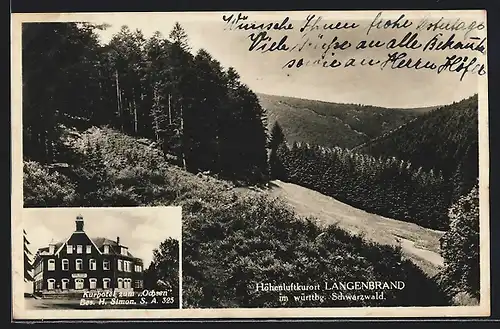 AK Langenbrand / württ. Schwarzwald, Kurhotel zum Ochsen