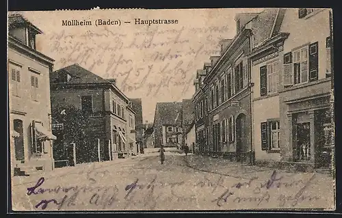 AK Müllheim /Baden, Partie aus der Hauptstrasse