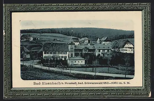 AK Bad Eisenbach b. Neustadt /Schwarzwald, Strassenpartie mit Pferdekutsche, Ortsansicht