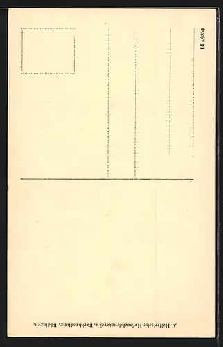 AK Büdingen, Hofpartie im steinernen Haus