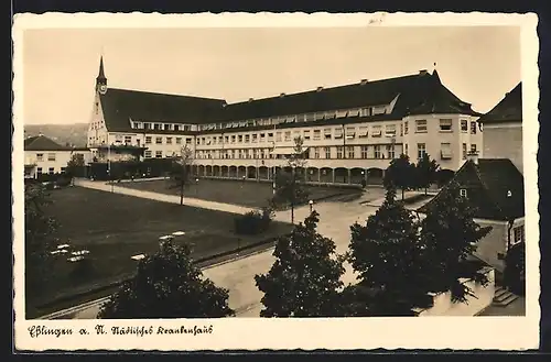 AK Esslingen, Blick zum städtischen Krankenhaus