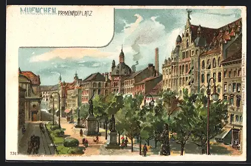 Lithographie München, Promenadeplatz