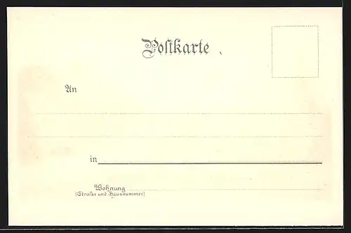 Lithographie Bad Kreuznach, Nahebrücke & Kauzenburg
