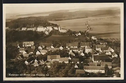 AK Bonlanden, Ansicht mit Kloster vom Flugzeug aus