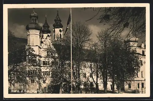 AK Rot a.d. Rot, Blick zum Schloss