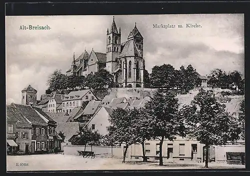 AK Alt-Breisach, Marktplatz mit Kirche