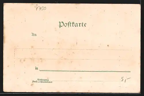 Lithographie Konstanz /Bodensee, Idyllische Ortsansicht vom Wasser aus