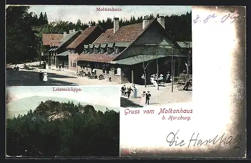 AK Bad Harzburg, Gasthaus Molkenhaus, Leistenklippe