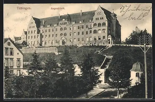 AK Tübingen, Augenklinik und Anlagen mit Treppe