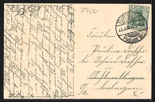 AK Tübingen, Augenklinik und Anlagen mit Treppe