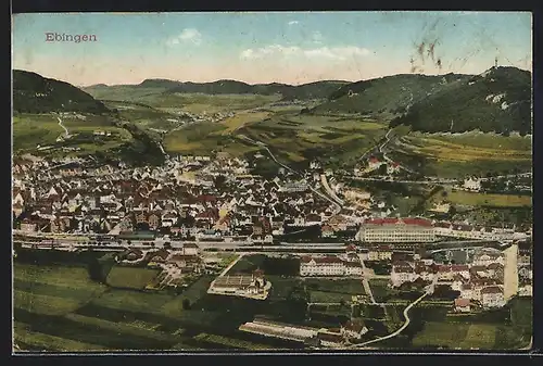 AK Ebingen, Gesamtansicht aus der Vogelschau