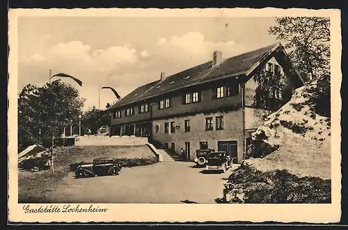 AK Lochenheim bei Balingen, Gaststätte-Pension Lochenheim mit Parkplatz