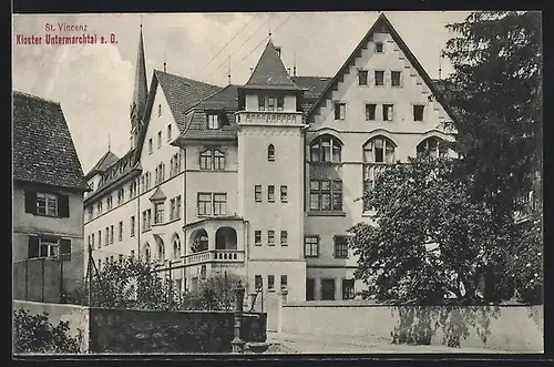 AK Untermarchtal, Blick auf Kloster St. Vincenz