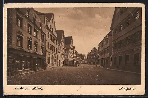 AK Riedlingen /Württ, Marktplatz mit Ladengeschäft