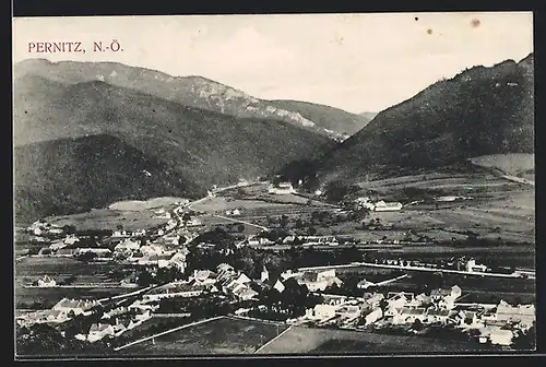 AK Pernitz, Totalansicht aus der Vogelschau
