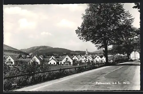 AK Pottenstein a. d. Tr., Ortsansicht mit Kirche