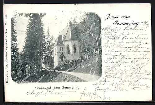 AK Semmering, Kirche auf dem Semmering