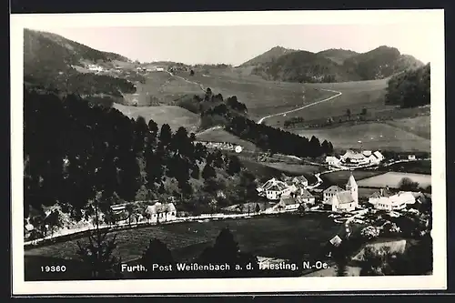 AK Furth an der Triesting, Blick aus der Vogelschau auf den Ort