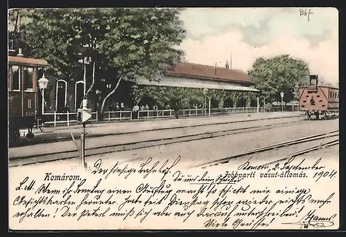 AK Komárom, Jobbparti vasut-állomás, Bahnhof