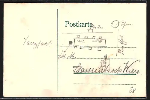 AK Studentenwappen der T. D. C. mit Ritterhelm