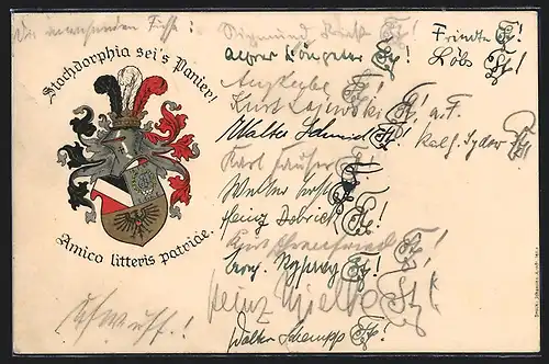 Künstler-AK Studentenwappen der Stochdorphia