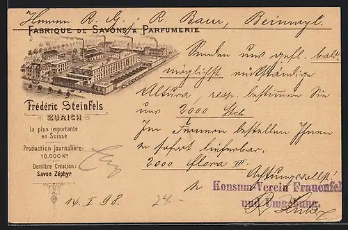 Lithographie Zürich, Frederic Steinfels, Fabrique de Savons & Parfumerie