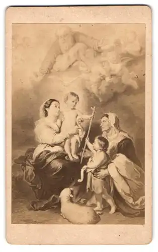 Fotografie unbekannter Fotograf und Ort, Gemälde: La vierge dite de Seville, nach Murillo