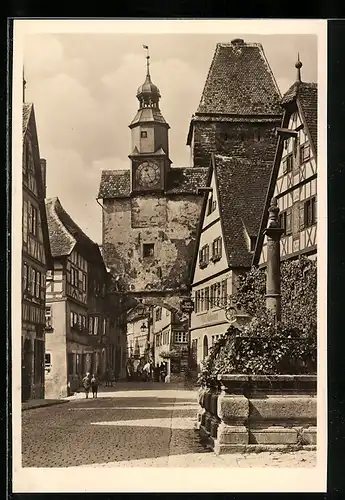 AK Rothenburg ob der Tauber, Röderbogen und Markusturm
