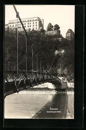 AK Passau, Partie an der Seilhängebrücke