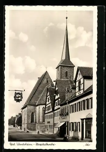 AK Bad Windsheim, Blick auf Hospitalkirche