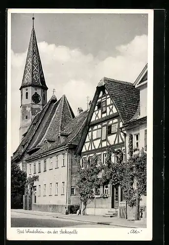 AK Bad Windsheim, Partie an der Seekapelle