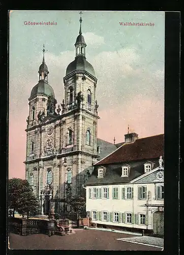 AK Gössweinstein, Partie an der Wallfahrtskirche