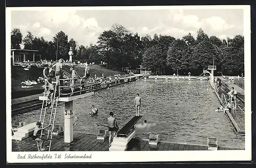 AK Bad Rothenfelde, Szene im Schwimmbad
