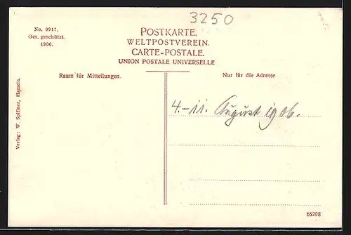 AK Hameln a. d. Weser, Teilansicht, Weserlied, Frau mit Harfe