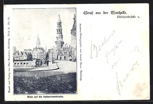 AK Hamburg, Blick auf die Katharinenkirche